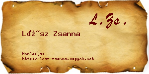 Lősz Zsanna névjegykártya